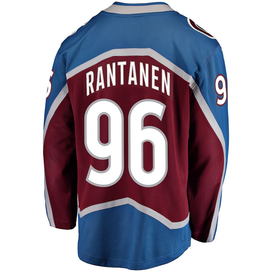 C.Avalanche #96 Mikko Rantanen Fanatics Branded Home Premier Breakaway Player Jersey  Burgundy Stitched American Hockey Jerseys