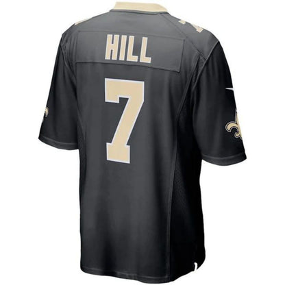 #7 Taysom Hill Player NO.Saints Black Game Player Football Jerseys