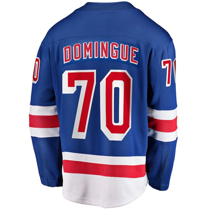 NY.Rangers #70 Louis Domingue Fanatics Home Breakaway Jersey - Blue Stitched American Hockey Jerseys