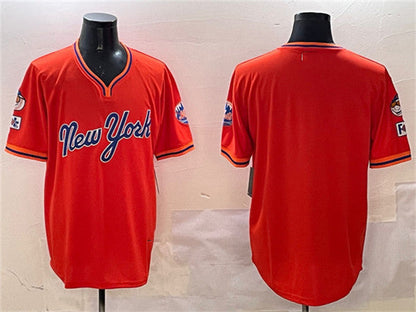 New York Mets Blank Orange 2025 Spring Training Stitched Baseball Jersey