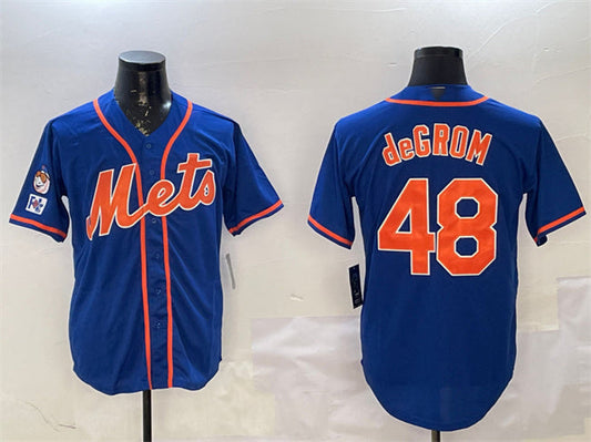 New York Mets #48 Jacob DeGrom Royal 2025 Spring Training Cool Base Stitched Baseball Jersey