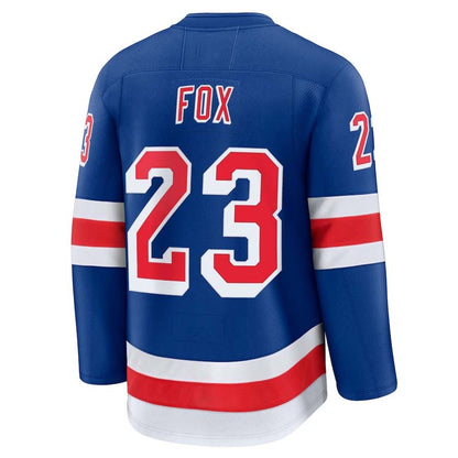 NY.Rangers #23 Adam Fox Fanatics Home Premium Jersey - Blue Stitched American Hockey Jerseys