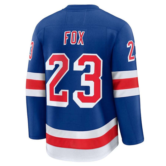 NY.Rangers #23 Adam Fox Fanatics Home Premium Jersey - Blue Stitched American Hockey Jerseys