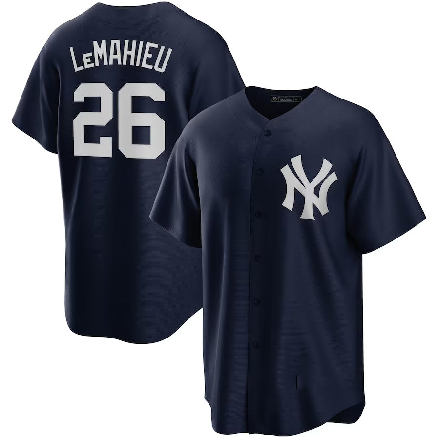 New York Yankees #26 DJ LeMahieu Alternate Replica Player Jersey - Navy Stitched Baseball Jersey