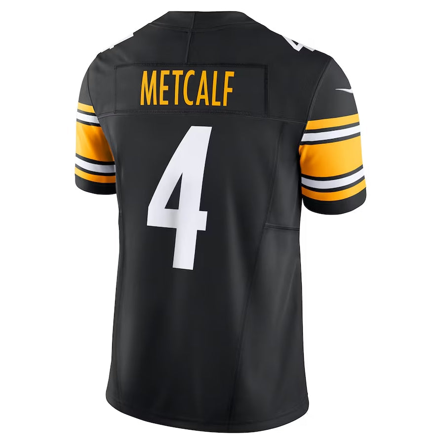 P.Steelers #4 DK Metcalf Black Team Vapor F.U.S.E. Limited Stitched American Football Jerseys
