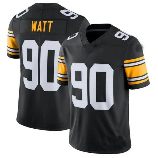 P.Steelers #90 T.J. Watt Black Vapor F.U.S.E. Limited Jersey Stitched American Football Jerseys