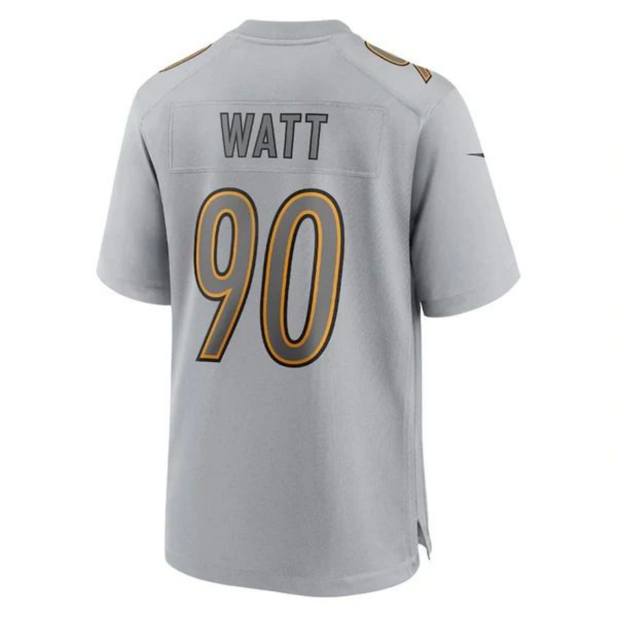 P.Steelers #90 T.J. Watt Gray Vapor F.U.S.E. Limited Jersey Stitched American Football Jerseys