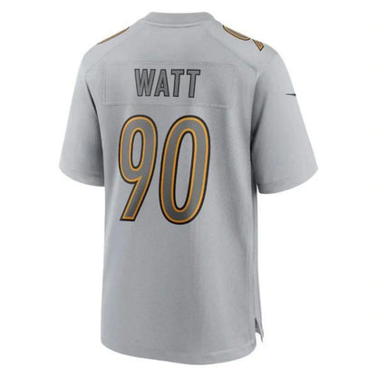 P.Steelers #90 T.J. Watt Gray Vapor F.U.S.E. Limited Jersey Stitched American Football Jerseys