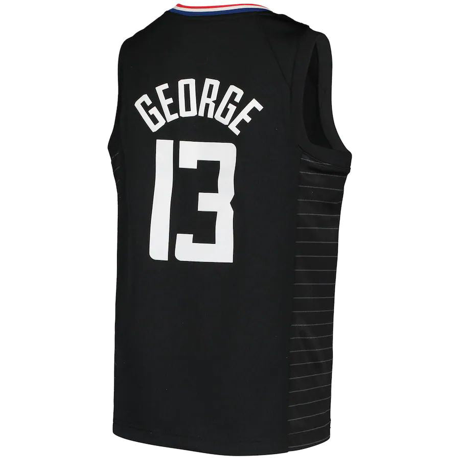 LA.Clippers #13 Paul George Jordan Brand 2020-21 Swingman Player Jersey Statement Edition Black Stitched American Basketball Jersey