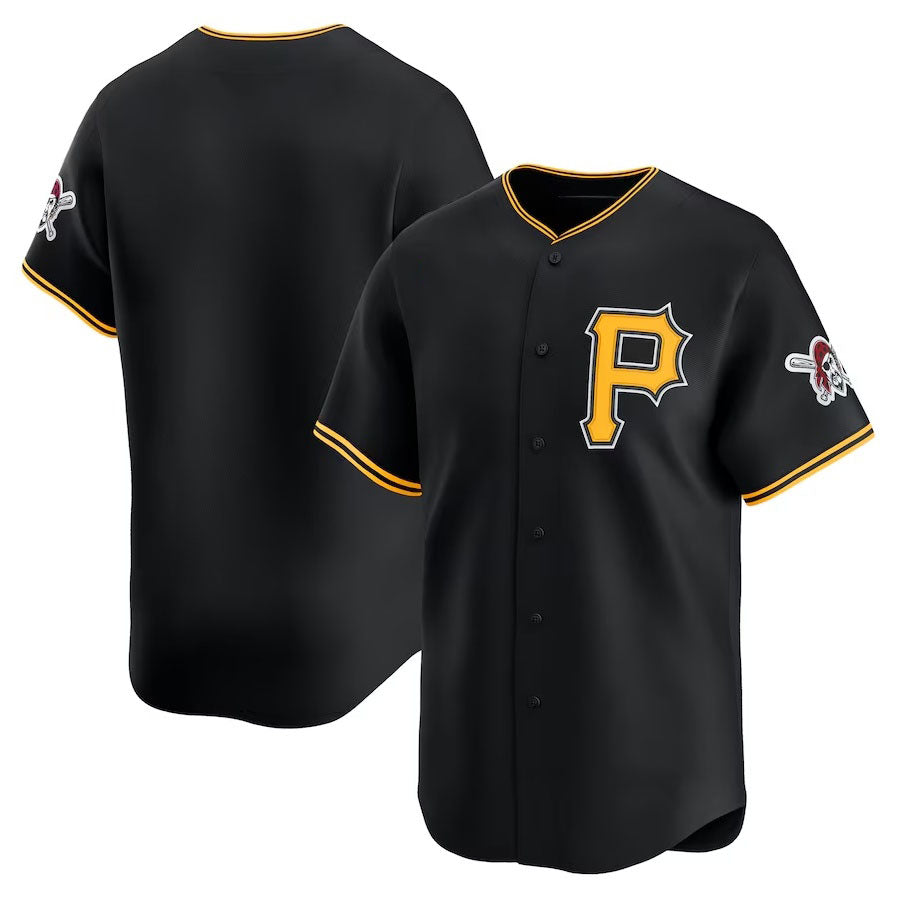 Pittsburgh Pirates Alternate Limited Jersey - Black Stitched Baseball Jersey