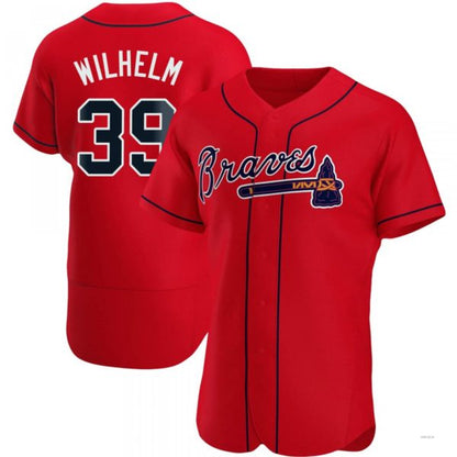 Atlanta Braves #39 Hoyt Wilhelm Red Alternate Jersey Stitches Baseball Jerseys