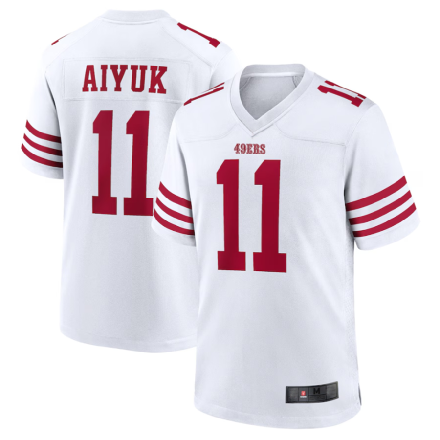 #11 Brandon Aiyuk Player SF.49ers White Game Football Jerseys