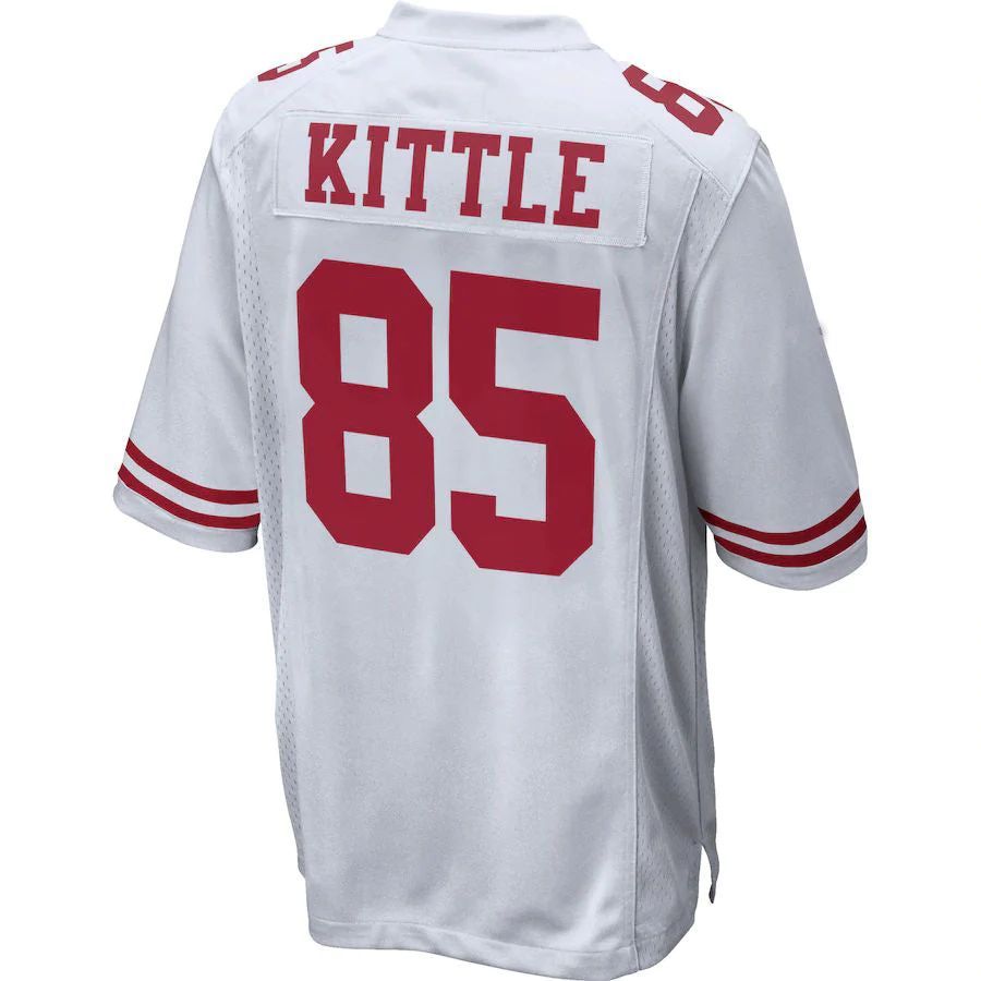 SF.49ers #85 George Kittle White Vapor F.U.S.E. Limited Jersey Stitched American Football Jerseys