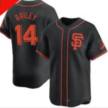 San Francisco Giants #14 Patrick Bailey Black 2024 Black AlternateLimited Stitched Baseball Jersey
