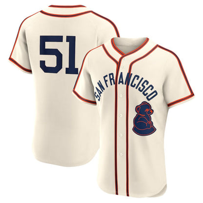 San Francisco Giants #51 Jung Hoo Lee 2024 Rickwood Classic Authentic Player Jersey - Cream Stitched Baseball Jersey