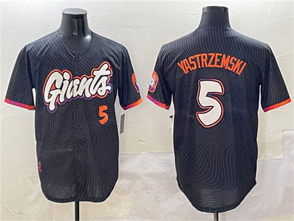 San Francisco Giants #5 Mike Yastrzemski Anthracite 2025 City Connect Limited Stitched Baseball Jersey