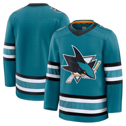 SJ.Sharks Fanatics Home Premium Jersey - Teal Stitched American Hockey Jerseys