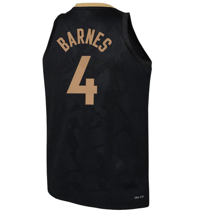 T.Raptors #4 Scottie Barnes  Swingman Jersey City Edition Black Stitched American Basketball Jersey