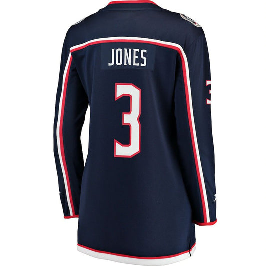 C.Blue Jackets #3 Seth Jones Fanatics Branded Home Premier Breakaway Player Jersey  Navy Stitched American Hockey Jerseys