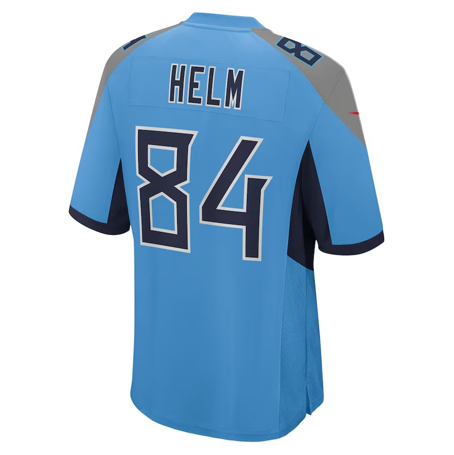 T.Titans #84 Gunnar Helm Light Blue Team Game Stitched American Football Jersey