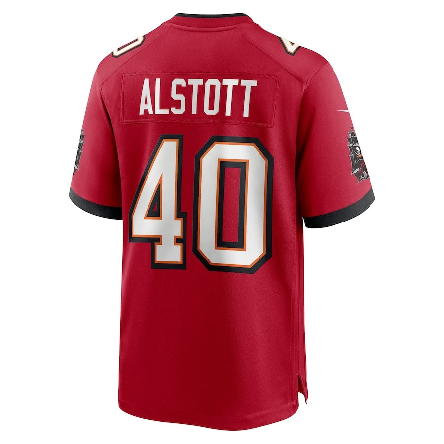 TB.Buccaneers #40 Mike Alstott Red 50th Anniversary Game Stitched American Football Jerseys