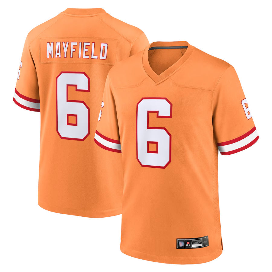 TB.Buccaneers Secondary Alternate Game Football Jerseys - #6 Baker Mayfield Player