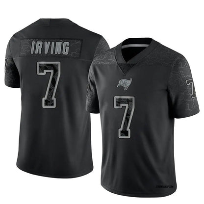 TB.Buccaneers #7 Bucky Irving Player Limited Black Reflective Football Jerseys