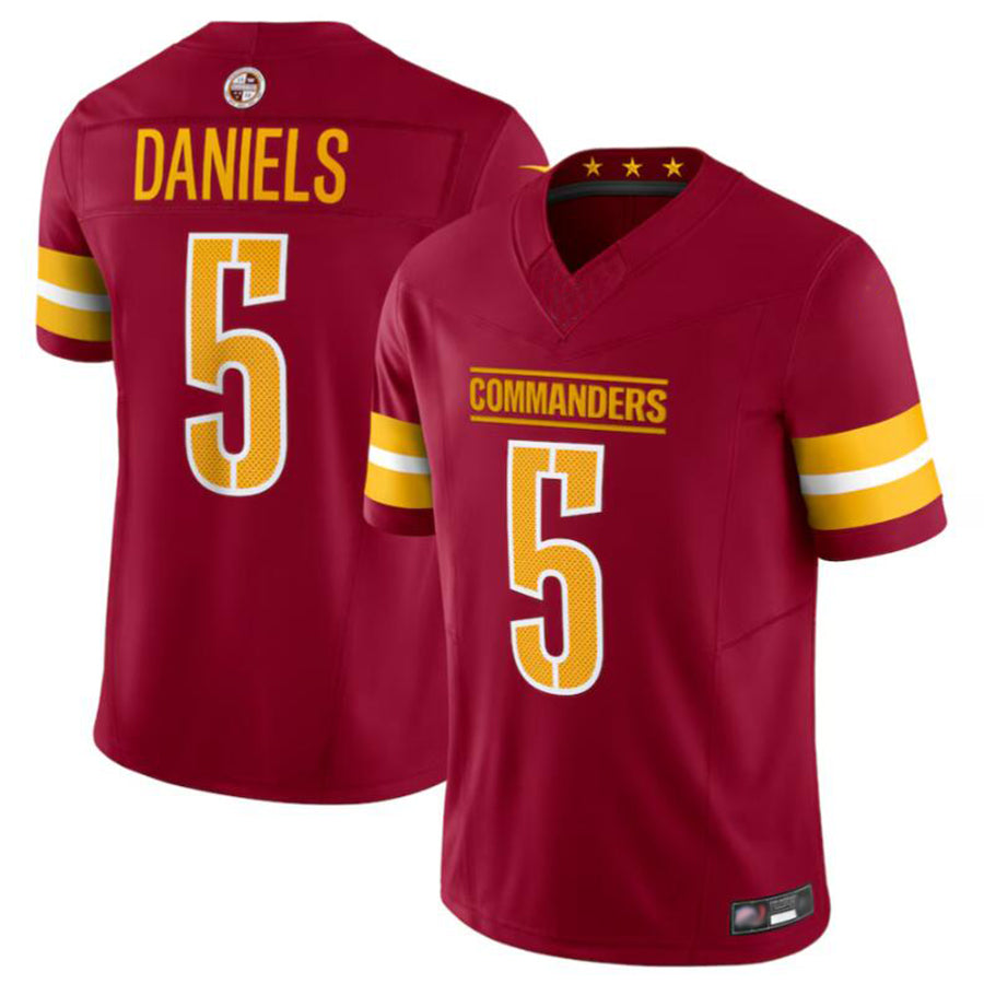 W.Commanders #5 Jayden Daniels Player Burgundy Vapor F.U.S.E. Limited Football Jerseys