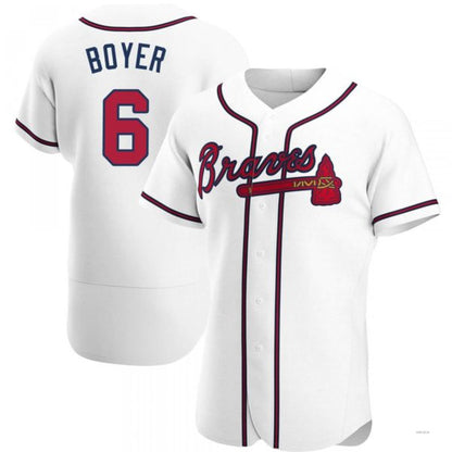 Atlanta Braves #6 Clete Boyer White Home Jersey Stitches Baseball Jerseys