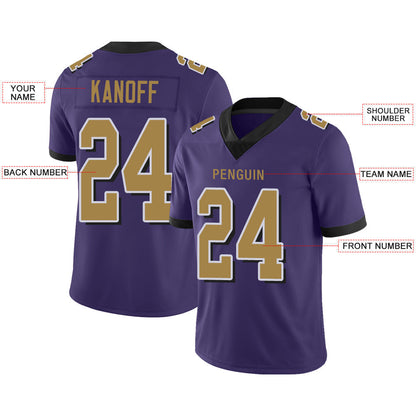 Custom B.Raven Stitched American Football Jerseys Personalize Birthday Gifts Purple Jersey