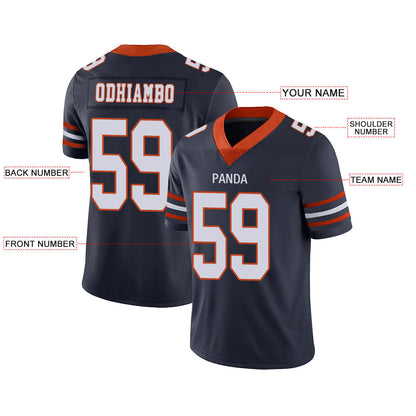 Custom C.Bear Stitched American Personalize Birthday Gifts Navy Jersey Football Jerseys