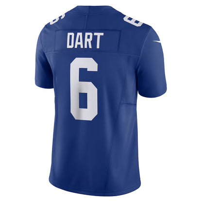 New York Giants #6 Jaxson Dart Royal Embroidery Vapor F.U.S.E. Limited Jersey