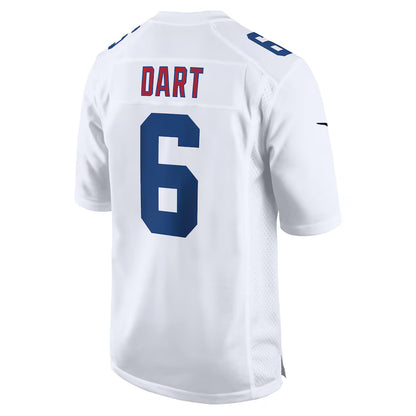 New York Giants #6 Jaxson Dart Carbon White Fashion Embroidery Game Jersey