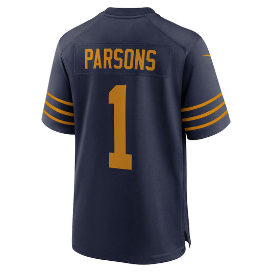 Green Bay Packers #1 Micah Parsons Navy The 1923 Classic Embroidery Game Jersey